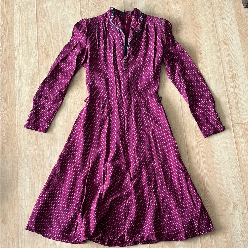 Vintage xs purple long sleeve dress